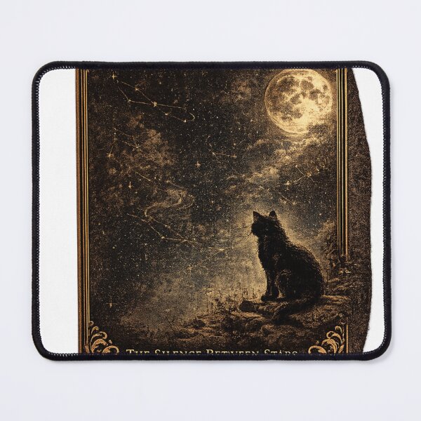 Item preview, Velvet Noir Society – The Silence Between Stars Gothic Moon Cat Art designed and sold by DailyTrendFinds.