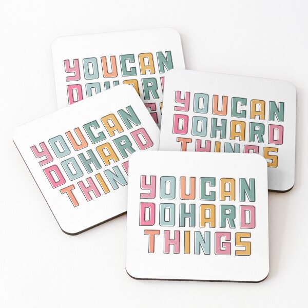 Item preview, You Can Do Hard Things Motivational Quote designed and sold by Love Between Pages.