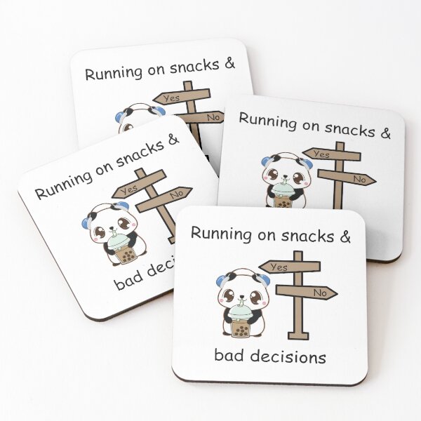 Item preview, Running on Snacks and Bad Decisions Kawaii Panda  designed and sold by Rehnair.