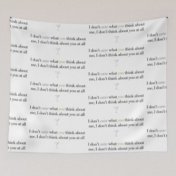 Item preview, I Don't Think About You At All - Elegant Sassy Martini Quote  designed and sold by Tokraz-art.