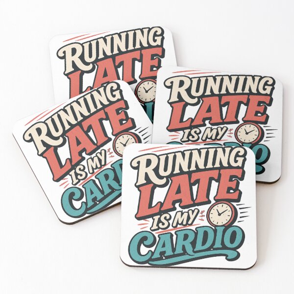 Item preview, Running Late Is My Cardio – Retro Funny Quote Design designed and sold by TommyArt94.