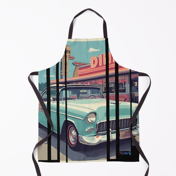 Item preview, Chevy Bel Air 1955, 50s pastel palette, chrome shine, mid-century diner vibe 9 designed and sold by Neon G.
