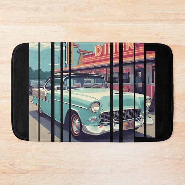 Item preview, Chevy Bel Air 1955, 50s pastel palette, chrome shine, mid-century diner vibe 9 designed and sold by Neon G.
