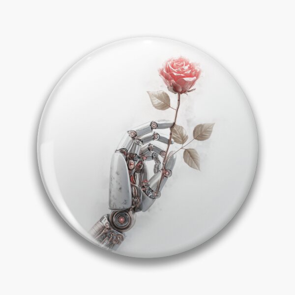 Item preview, Cyborg Hand Holding Rose Sci-Fi Gothic Romance designed and sold by illeN-Art-World.