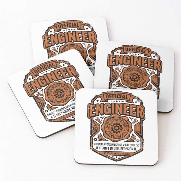 Item preview, Official Engineer Badge Overcomplicating Simple Problems Funny Engineer Gift  designed and sold by StillWildink.