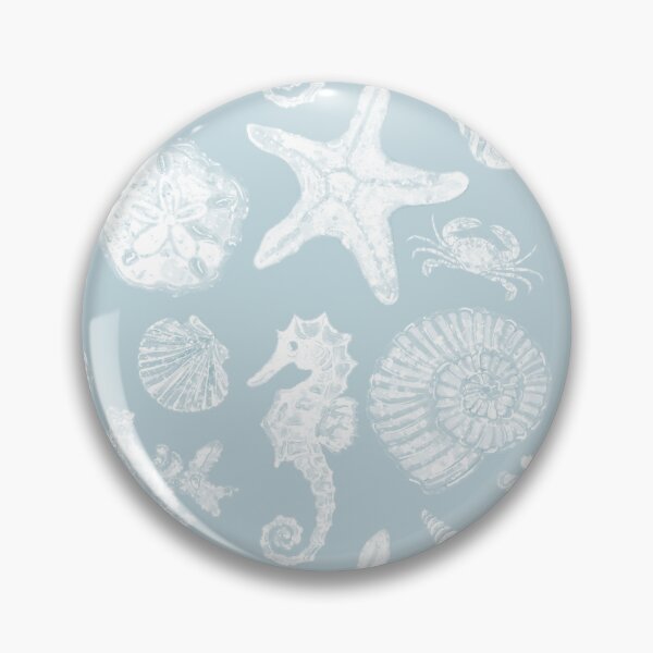 Item preview, Vintage White Washed Sea Life in Sky Blue designed and sold by PD-Coastal.