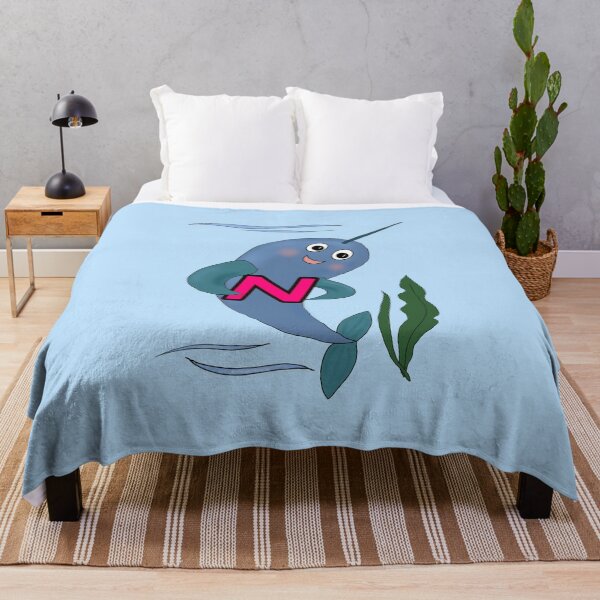 Item preview, Narwhal Letter N - Adorable Animal Alphabet for Kids Nursery Decor designed and sold by illeN-Art-World.