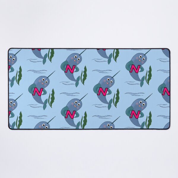 Item preview, Narwhal Letter N - Adorable Animal Alphabet for Kids Nursery Decor designed and sold by illeN-Art-World.