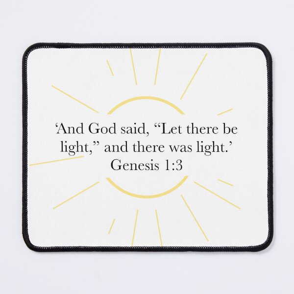 Item preview, Let There Be Light – Genesis 1:3 Bible Verse, Minimalist Sunray Design designed and sold by The Prose Atelier.