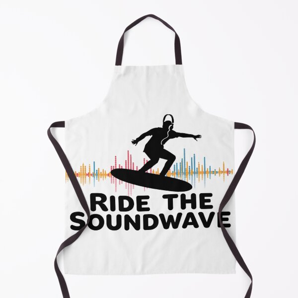 Item preview, Ride the Soundwave – surfing on giant colorful soundwave with headphones on 1 designed and sold by Neon G.