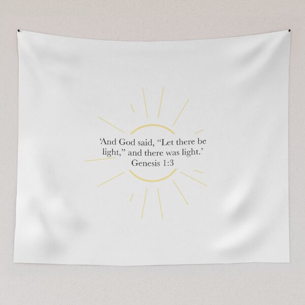 Item preview, Let There Be Light – Genesis 1:3 Bible Verse, Minimalist Sunray Design designed and sold by The Prose Atelier.