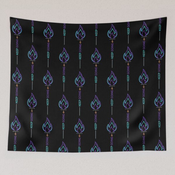 Item preview, Keep Going Neon Spiritual Torch Motivational Art designed and sold by PixelQ.