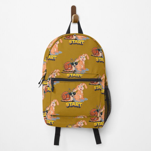 Item preview, Cool Bunny & Snail "Start" Funny Cartoon Design. designed and sold by LunaPrintCo.