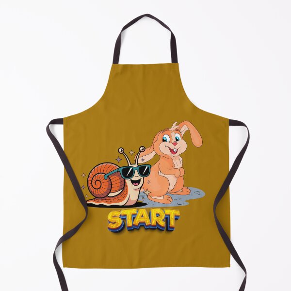 Item preview, Cool Bunny & Snail "Start" Funny Cartoon Design. designed and sold by LunaPrintCo.
