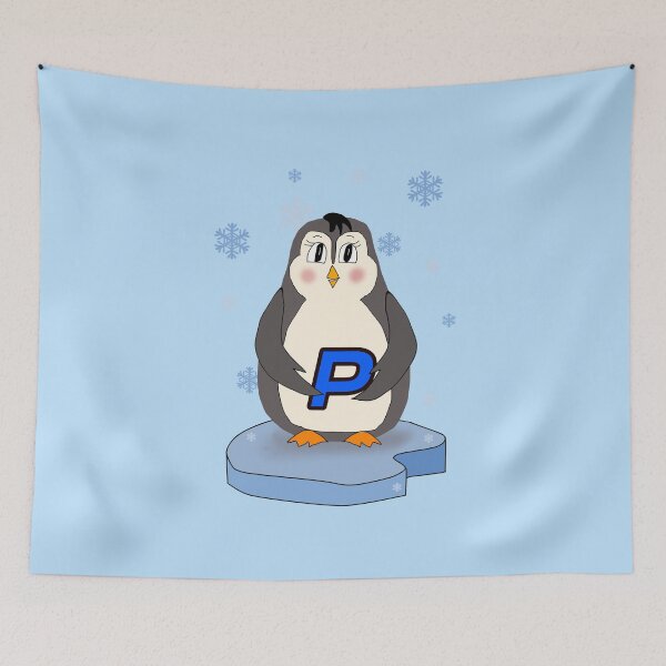 Item preview, Adorable Penguin Letter P - Winter Animal Alphabet for Kids Nursery Decor designed and sold by illeN-Art-World.