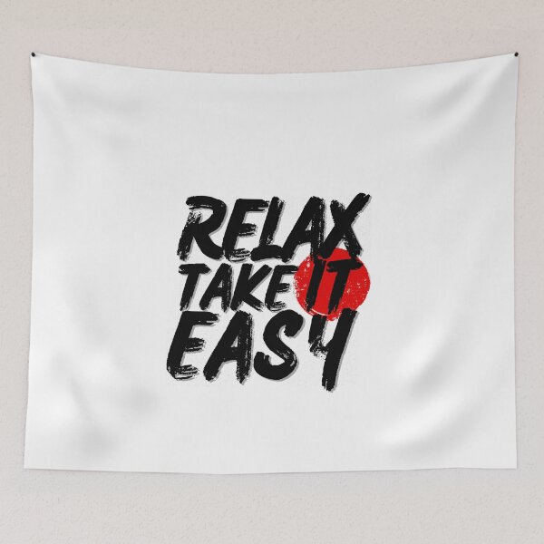Item preview, Relax Take It Easy Typography Streetwear T-Shirt Design | Distressed Brush Lettering Graphic Tee designed and sold by QuirkyCloud Designs.