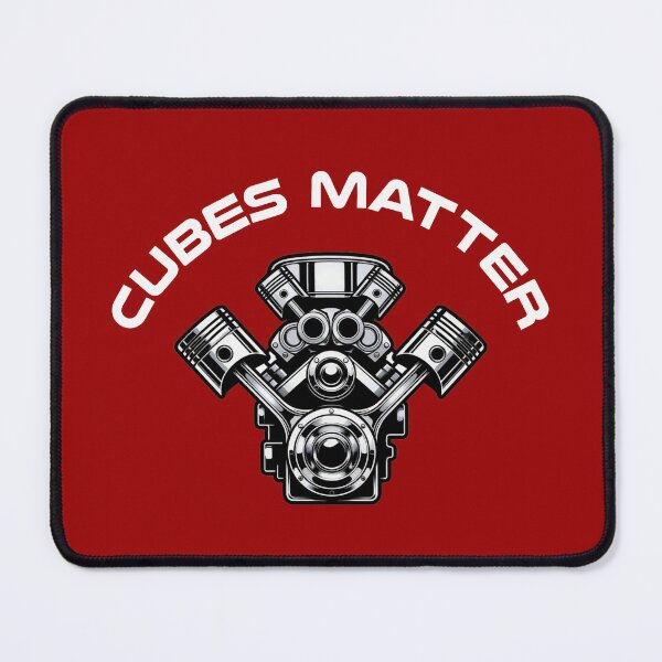 Item preview, CUBES MATTER, V8 ENGINES, CUBIC INCHES HORSEPOWER, BIG BLOCK, CLASSIC CAR ART designed and sold by classic car craze.