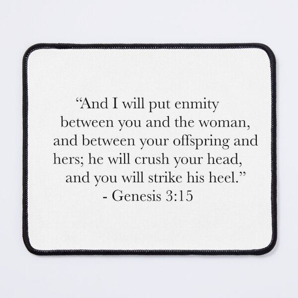 Item preview, Genesis 3:15 Verse – He Will Crush Your Head – Biblical Scripture Design designed and sold by The Prose Atelier.