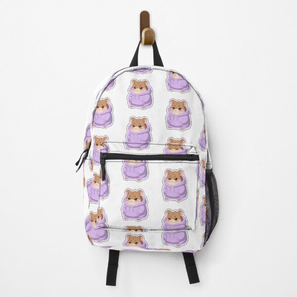 Item preview, Cute Hamster in Purple Hoodie Sticker -Kawaii Cozy Hamster Art designed and sold by pn_terest.