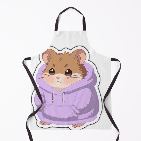 Item preview, Cute Hamster in Purple Hoodie Sticker -Kawaii Cozy Hamster Art designed and sold by pn_terest.