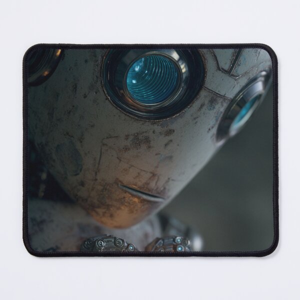 Item preview, Worn Little Robot Holding Glowing Heart - Futuristic Love and Hope designed and sold by illeN-Art-World.