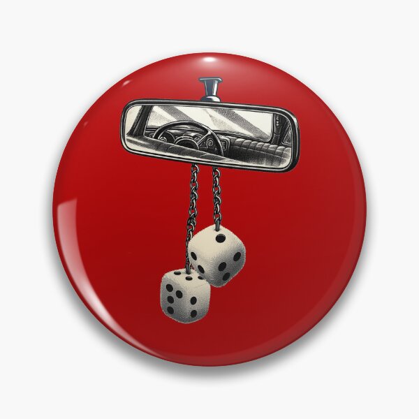 Item preview, FUZZY DICE, REARVIEW MIRROR, VINTAGE, 50s RETRO, CLASSIC CAR designed and sold by classic car craze.