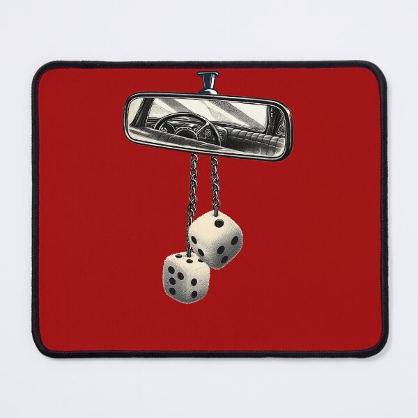 Item preview, FUZZY DICE, REARVIEW MIRROR, VINTAGE, 50s RETRO, CLASSIC CAR designed and sold by classic car craze.