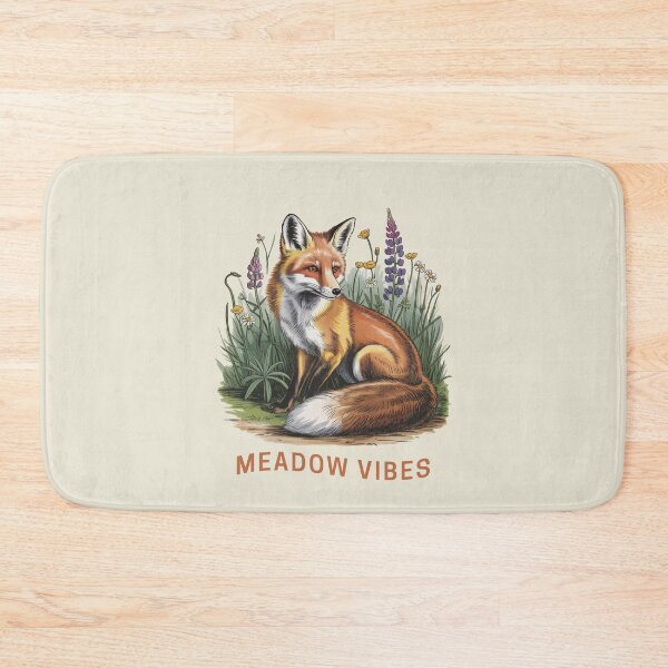 Item preview, Meadow Vibes Retro Fox Vintage Flower Illustration designed and sold by AlexandraSand.