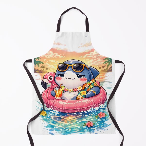 Item preview, Do Not Disturb Shark – Cute Kawaii Vacation Flamingo Float designed and sold by MarekoraStudio.
