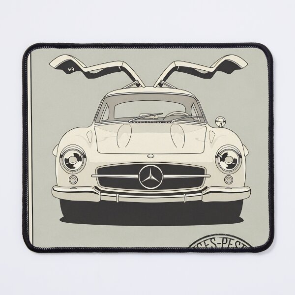 Item preview, Mercedes-Benz 300SL Gullwing Classic Car Vintage Postage Stamp Art designed and sold by Motorline44.