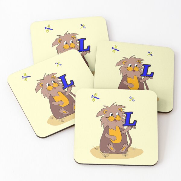 Item preview, Silly Cartoon Lion Letter L - Jungle Animal Alphabet for Kids Nursery Decor designed and sold by illeN-Art-World.
