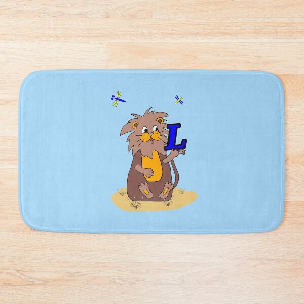 Item preview, Silly Cartoon Lion Letter L - Jungle Animal Alphabet for Kids Nursery Decor designed and sold by illeN-Art-World.