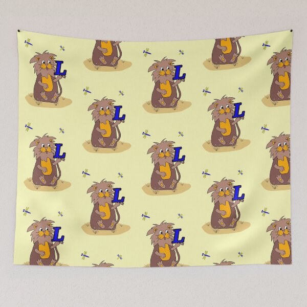 Item preview, Silly Cartoon Lion Letter L - Jungle Animal Alphabet for Kids Nursery Decor designed and sold by illeN-Art-World.