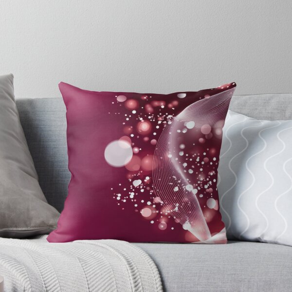 Item preview, Abstract Glowing Waves and Bokeh Lights - Elegant Pink and White Design designed and sold by illeN-Art-World.