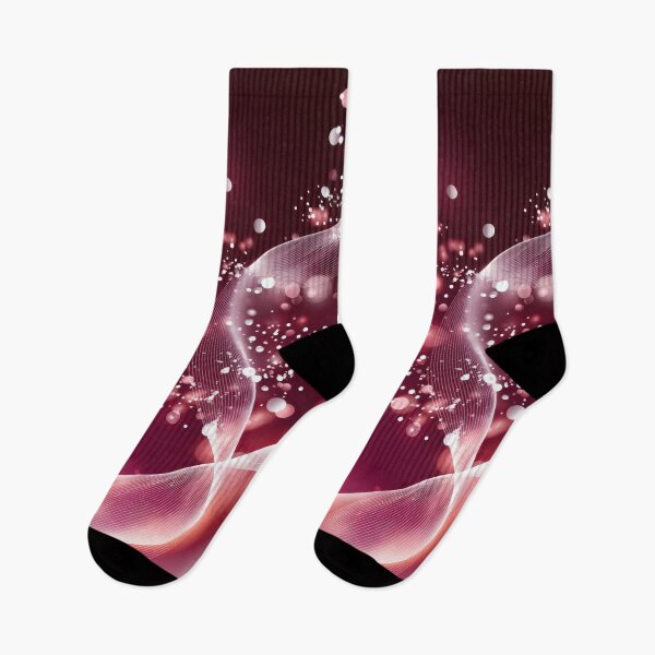 Item preview, Abstract Glowing Waves and Bokeh Lights - Elegant Pink and White Design designed and sold by illeN-Art-World.