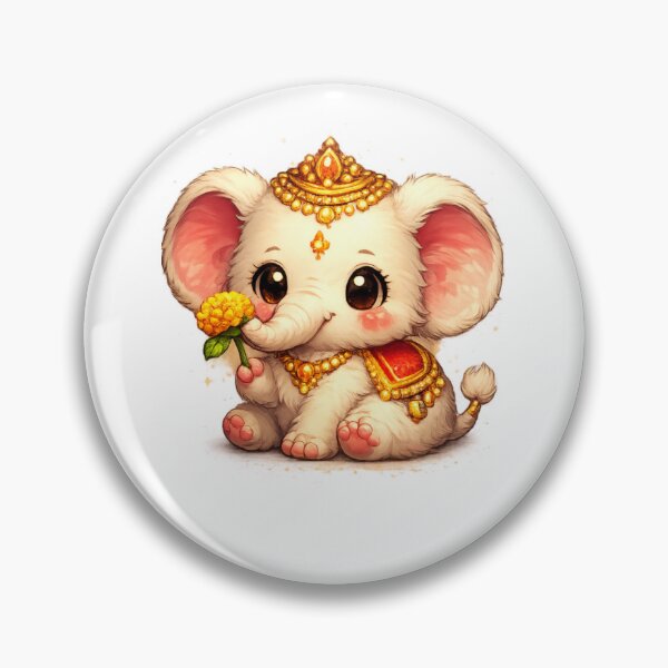Item preview, Cute Royal Baby Elephant Pixel Art | Kawaii Animal Design ? designed and sold by arifali786.