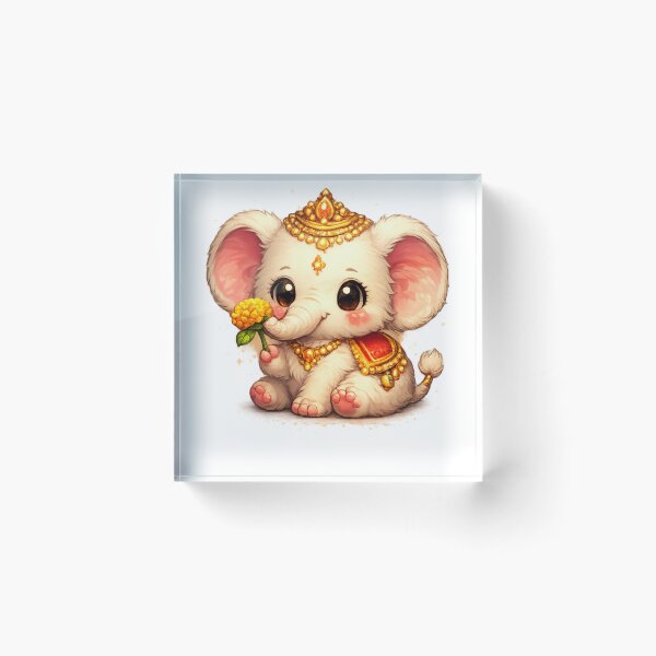 Item preview, Cute Royal Baby Elephant Pixel Art | Kawaii Animal Design ? designed and sold by arifali786.