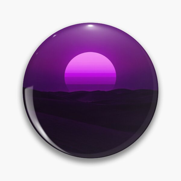 Item preview, Purple Neon Sunset Over Desert | Minimalist Vaporwave Landscape designed and sold by Ceylon380.