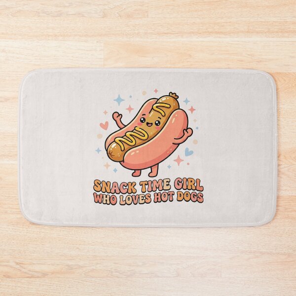 Item preview, Snack Time Girl Hot Dog Lover Cute Kawaii Food designed and sold by Verycutethings.
