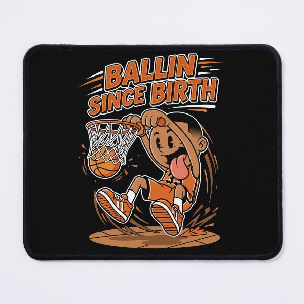 Item preview, Funny Kids Basketball Ballin Since Birth Cartoon Gift designed and sold by TeNovaStudio.