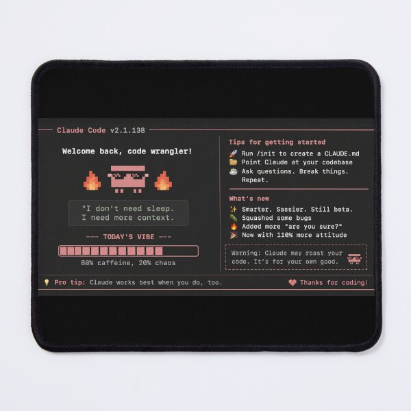 Item preview, Funny Claude Code Retro Terminal Meme | AI Developer Humor Pixel Art designed and sold by Rohit Naik.