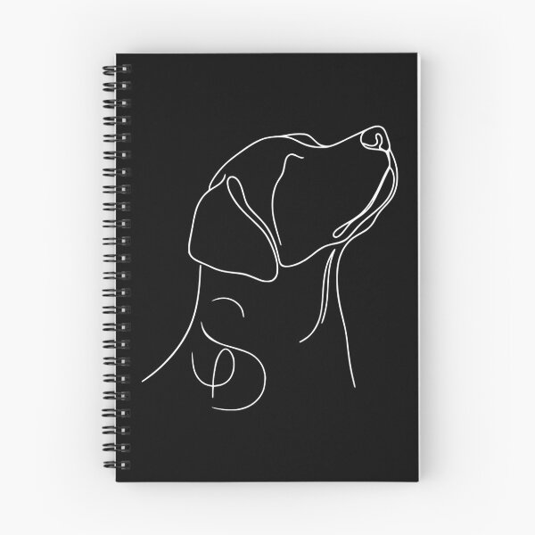 Item preview, Minimalist White Line Dog - Dark Edition designed and sold by Shifer Design.