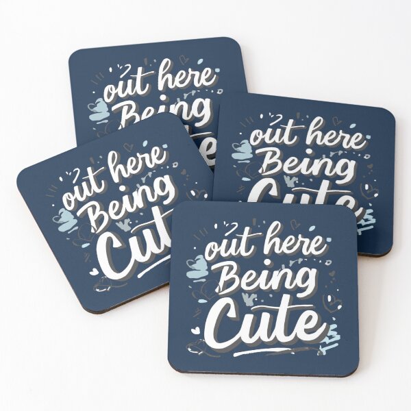 Item preview, ut Here Being Cute Aesthetic Hand Drawn Heart Typography designed and sold by PACS0011.