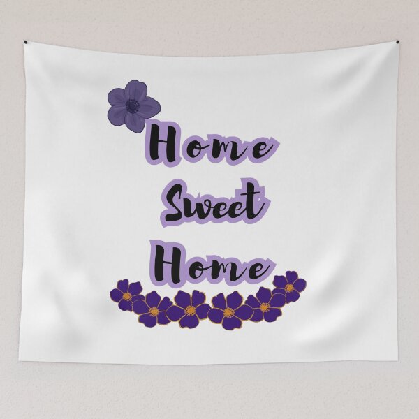 Item preview, Home Sweet Home Floral Typography Aesthetic Design designed and sold by CreativePallavi.