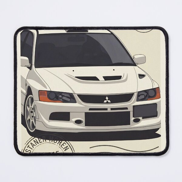 Item preview, Mitsubishi Lancer Evolution IX JDM Rally Legend Vintage Stamp Art designed and sold by Motorline44.