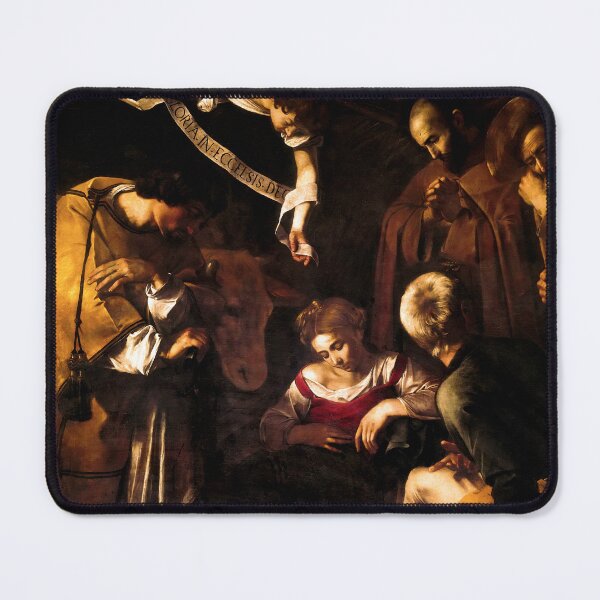 Item preview, Michelangelo Merisi da Caravaggio "Nativity with St. Francis and St. Lawrence" designed and sold by Alexandra Dahl.
