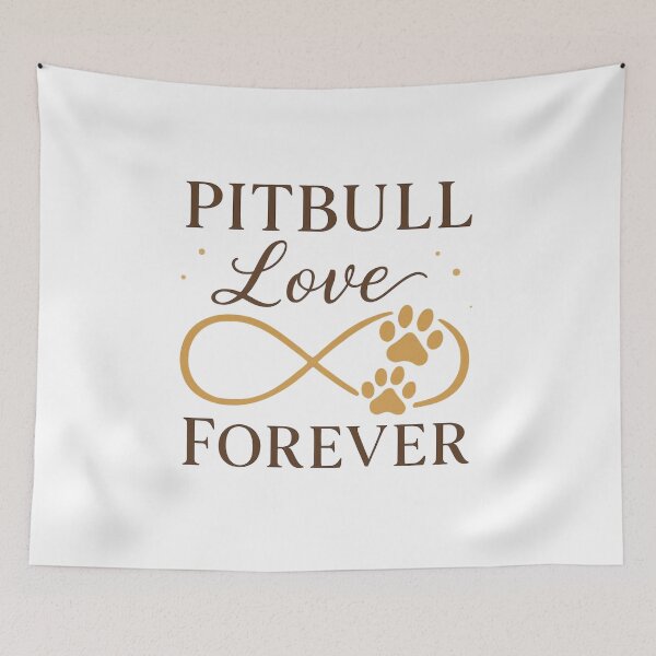 Item preview, Endless Pitbull Love Typography Art designed and sold by My Pitbull Place.
