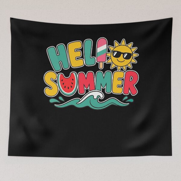 Item preview, Hello Summer Vacation Ice Cream Popsicle Watermelon Beach  designed and sold by clothesy7.