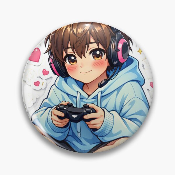 Item preview, Cute Gamer Boy Kawaii Anime Sticker – Cozy Pastel Gaming Aesthetic designed and sold by Sidra digital art 8277237.