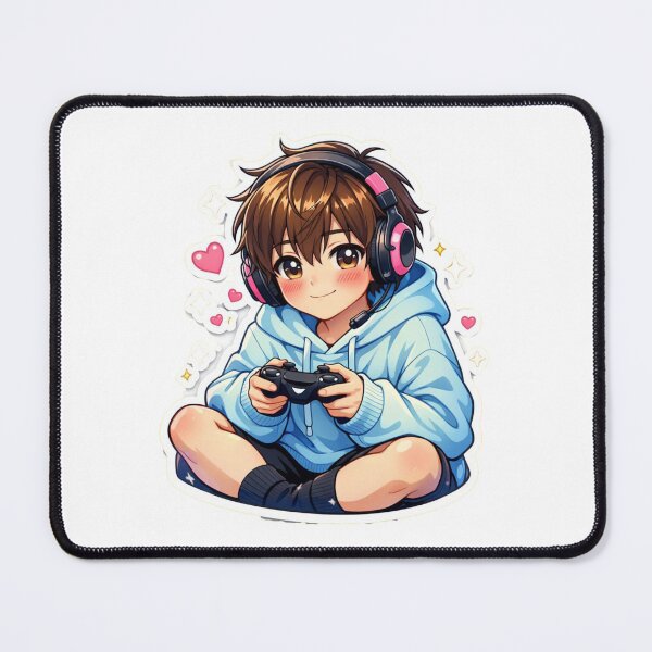 Item preview, Cute Gamer Boy Kawaii Anime Sticker – Cozy Pastel Gaming Aesthetic designed and sold by Sidra digital art 8277237.